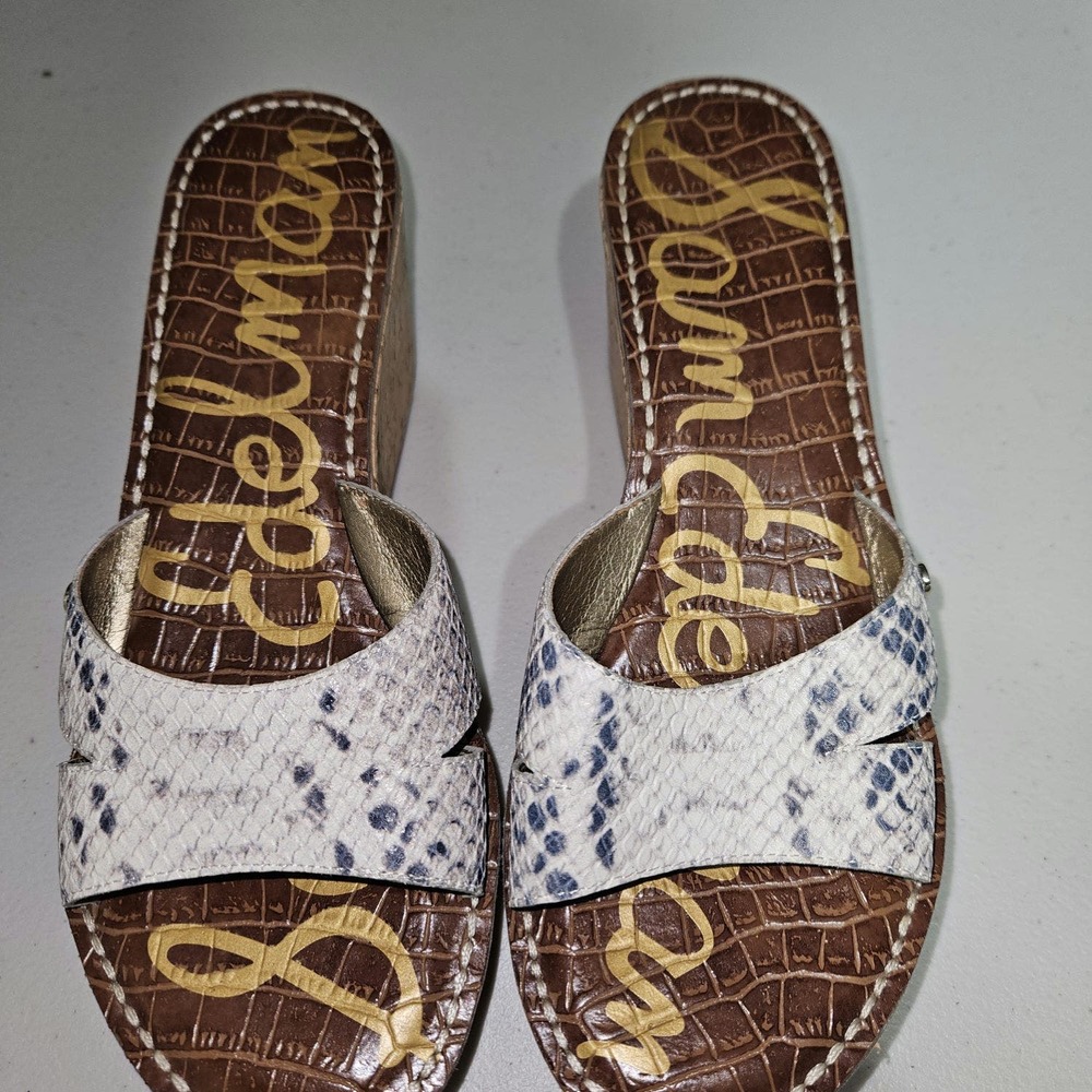 Sam Edelman Reid platform snake print sandals size 8